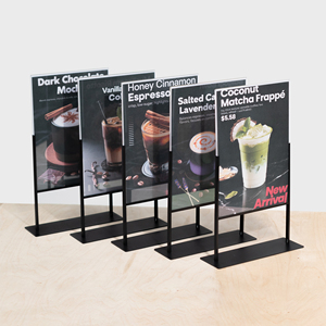 A4 Acrylic đứng lên trong suốt Áp phích Acrylic Bảng hiển thị <span class=keywords><strong>menu</strong></span> Máy tính để bàn quảng cáo giá danh sách Thẻ bảng - Product Image 1