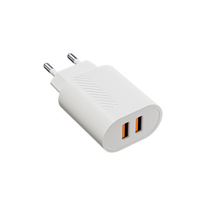 New QC17W European standard dual-<b>port</b> USB charger compatible with Apple and Android devices, CE certified, wholesale from - Product Image 3