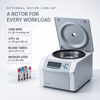 Centrifugeuse de paillasse réfrigérée à basse vitesse L3-5KR avec écran LCD, 5500 tr/min, RCF max. 4751xg, rotor 4x250ml, pour laboratoire clinique