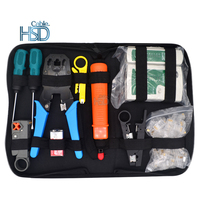 Kit d'outils réseau professionnel 10-en-1 outil de sertissage de câble Ethernet Rj45 ensemble d'outils à main directs d'usine