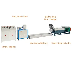 Customized PE PP film recycle plastic granules making machine plastic granulators