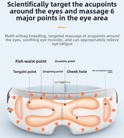 Masque oculaire massant intelligent à chaleur compressible, batterie intégrée 1000 mAh, arrêt automatique, vibration par airbag, soin des yeux