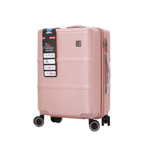 Valise à roulettes de 20 pouces, grande capacité, légère, portable, durable, en ABS+PC, avec fermeture éclair, pour voyages en famille, unisexe