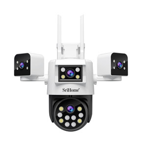 กล้องวงจรปิด SriHome 8MP WIFI แบบ 4 เลนส์ สำหรับภายนอกอาคาร รองรับการ์ด TF สูงสุด 512GB และตั้งค่าสัญญาณเตือนแบบอิสระหลายช่องสัญญาณ - Product Image 1