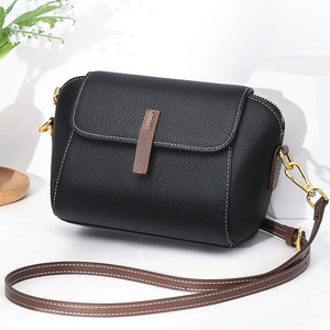 Cowhide Small <b>Square</b> Shoulder Bag Genuine Leather Bag Women's Trendy and High-end Girl's Large Capacity Crossbody Cosmetic Bag - Product Image 2