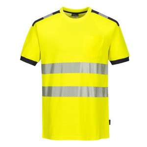 PORTWEST-T-shirt jaune/gris manches courtes haute visibilité T181YGYS PW3-EAN 5036108346677 HI-VIS WORKWEAR - Product Image 1
