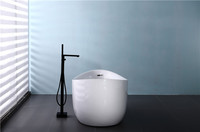 CUPC 100% Acrylique Renforcé FRP Ovale Conception 1590x805x680mm Trempage Autoportant Salle De Bains Baignoire Spécialisé Fabricant