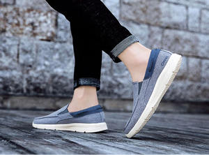 Zapatos casuales de hombre a la moda con suela plana de lona, cómodos para caminar, ideales para hombres que no les gusta hacer esfuerzo. Zapatos de lona a la moda. - Product Image 6