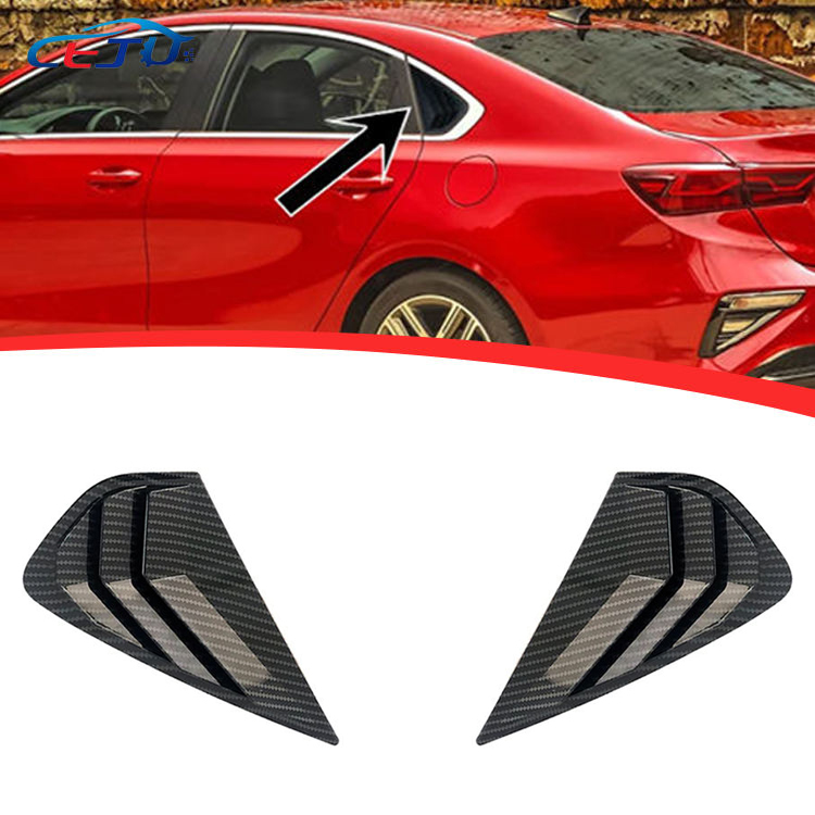 Rear Window Louver Sun Shade For 2018-2022 Honda Accord Sedan - Matte Black ABS, OEM Fit, 3M Tape Install