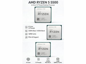 Brandneuer R5 5500 Desktop-Prozessor 6-Kern AM4-Sockel CPU Ryzen 5 5500 Gaming-Prozessor AM4-Sockel Desktop-CPU - Product Image 2