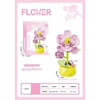 2025 nuevo modelo bloque de construcción conjunto de bloques de construcción de flores varios bloques de construcción de flores hermoso regalo fábrica al por mayor