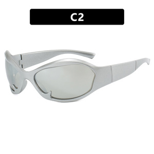 Lmamba 8581 Outdoor Cycling Steampunk Y2K Sunglasses Women Men Brand Design Sports Punk Sun Glasses Unisex <b>Mirror</b> Shades UV400 - Product Image 5