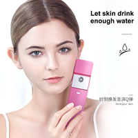 Mini Vaporizador Facial Portátil, Práctico Rociador de Agua para el Cuidado Personal, Inyector de Niebla Hidratante, Vaporizador Facial de Mano