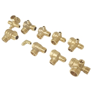 วาล์วกันกลับลมแบบ 3 ทาง ข้อต่อเกลียวนอก ทองเหลือง สำหรับเครื่องอัดลม - Product Image 4