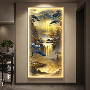 Lámparas LED de Pared para Decoración de Sala de Estar y Entrada, Cuadros de Paisajes de la Dinastía Song, Pinturas al Óleo Enmarcadas, Mural Abstracto con Luz - Product Image 1