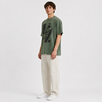 T-shirts personnalisés avec logo frontal, vêtements d'été délavés à l'acide pour hommes, impression sérigraphique, broderie, t-shirt vintage pour hommes