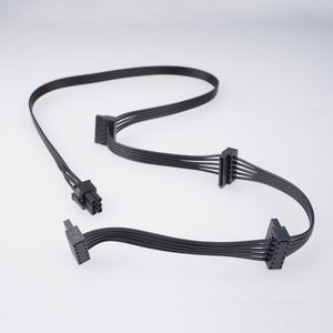 Câble d'<span class=keywords><strong>alimentation</strong></span> modulaire SCONDAR PCIe 6 broches vers SATA 15 broches pour disque dur, adaptateur répartiteur 1 vers 4 pour <span class=keywords><strong>Corsair</strong></span> RM - Product Image 3