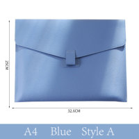 Tas File A4 Kulit PU Logo Kustom, Organizer Dokumen Bisnis, Folder File Bermotif Lembaran Kantor Multi-warna