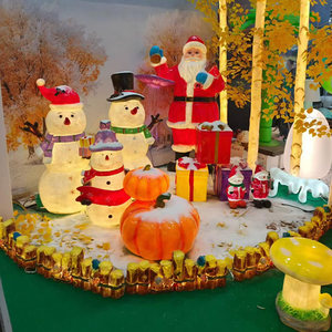 Luces LED con Motivo de Muñeco de Nieve, Lámparas Decorativas para Exteriores IP65, para Embellecimiento de Parques Navideños - Product Image 1