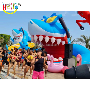 Station <span class=keywords><strong>de</strong></span> DJ gonflable à tête <span class=keywords><strong>de</strong></span> requin, stand <span class=keywords><strong>de</strong></span> DJ personnalisé - Product Image 2