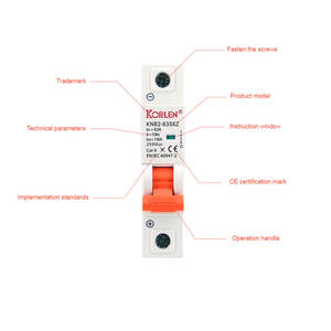 Mini Disjuntor KORLEN AC Elétrico 32/40A MCB 1P Produtos Elétricos Disjuntor de Circuito AC - Product Image 5