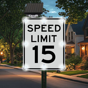 Personalizzato 15mph 30mph 40km 60mph riflettente solare <span class=keywords><strong>LED</strong></span> limite di velocità cartello stradale 69 cartellone segnaletica sulla strada Regno Unito segno di velocità limite 20 - Product Image 1