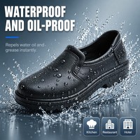 Chaussures de sécurité antidérapantes pour chef, norme EU SRC, en EVA, imperméables, résistantes à l'huile et à la chaleur, à enfiler, pour restaurant et cuisine