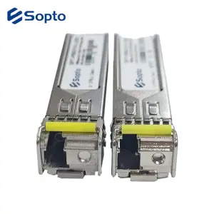 Sopto 1.25G BIDI SFP modülü 1310nm 1550nm SC konektörü 10km 20km 40km uyumlu markalar 1G alıcı verici SFP