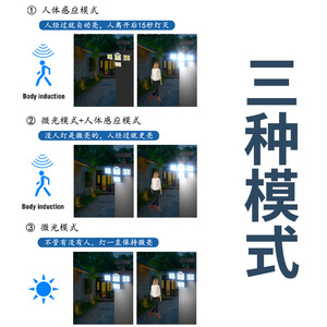 Solar Outdoor Wall Lamp <b>Led</b> Square Polycarbonate <b>Diffuser</b> 12V DC 6V Solar Powered Motion Sensor For Garden Gate Courtyard - Product Image 5