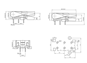 Microinterruptor de gancho telefónico de palanca extendida KFX-12A 0.2A 48V DPDT 1M de ciclo de vida prolongado de plástico IP11 para telecomunicaciones - Product Image 4