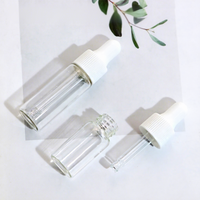 Botol Kaca Transparan Kecil dengan Pipet untuk Serum Perawatan Kulit, Minyak Esensial 1ml/5ml/3ml, Dispenser Sampel Kosmetik Plastik AYEROXO