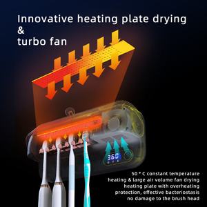 Soporte de Pared para Cepillos de Dientes con Luz UV, Esterilizador UV, Ventilador, Calentamiento y Secado - Product Image 6