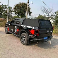 Nouvelle couverture de benne de pick-up en tissu noir souple, haute, imperméable, anti-poussière, pliable, pour rangement