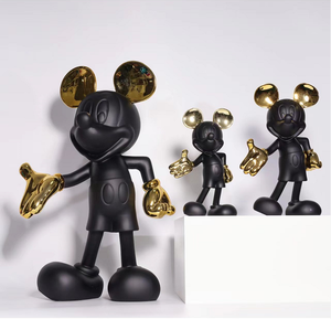 Vente en gros de sculptures d'art <span class=keywords><strong>pop</strong></span>, statue de souris, <span class=keywords><strong>Mickey</strong></span> <span class=keywords><strong>Mouse</strong></span>, sculpture de dessin animé plaquée, résine électro-plaquée pour la décoration intérieure - Product Image 5