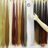 Cheveux Synthétiques Doux et Sans Enchevêtrement, 24 Pouces 150g, Lisses et Soieux, En Vrac pour Tresses au Crochet, Extensions de Cheveux en Queue de Cheval, Cheveux à Tresser Soie