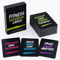 Cartes de motivation personnalisées pour casiers de gym, impression OEM, jeu de cartes de fitness étanches pour marques de bien-être, en gros