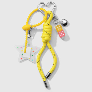 Mengda mùa xuân mới thời trang tinh tế giá trị cao Thỏ Quần Vợt Vợt ngôi sao gương trái tim leo núi dây móc khóa - Product Image 6