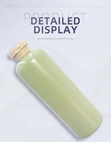 Vente chaude PET Matériel 500ml Rond Épaule Bouteille Shampooing En Plastique Emballage Bouteille Vide Gel Douche Bouteille