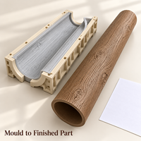 Moule en résine Tietuo + noyau en silicone pour colonne décorative en bois PU C295-G5 – Construction durable, compatible petites séries
