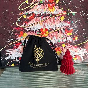 Custom logo Printed Multi-Functional <b>Black</b> Cotton Drawstring Pouch with Double <b>String</b> - Product Image 5