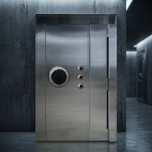 Puerta de Acero de Estilo Minimalista con Cerradura Digital y Protección Antirrobo, Adecuada para Habitaciones de Seguridad en Villas - Product Image 4