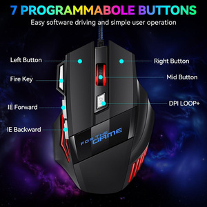G6 Wired Gaming <b>Mouse</b> 7 Buttons RGB Backlit Optical Sensor Right Hand Ergonomic Design For Game - Product Image 5