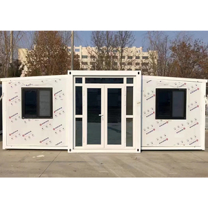 Casas modulares prefabricadas de 20 pies y 40 pies listas para venta al por mayor, casa contenedor extensible de 3 dormitorios, 3 camas para uso escolar, pequeña - Product Image 1