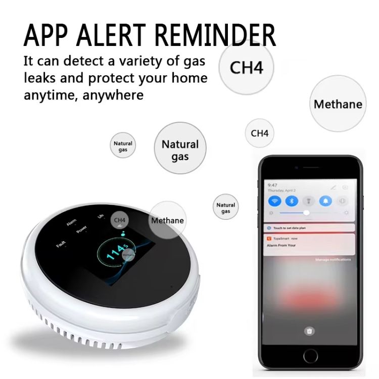 ORANGLES Tuya WiFi Smart Gas Leak Detector | LCD Temperature Display, Voice Alarm, Works with Alexa & Smart Life App – Home Safety Device (Kuwait) - high resolution display - exposing craftsmanship - Image 2 of 6 | built for everyone | Tuya WiFi Smart Gas Leak Detector | LCD Temperature Display, Voice Alarm, Works with Alexa & Smart Life App – Home Safety Device (Kuwait) for sale Georgia | Free Shipping ORANGLES