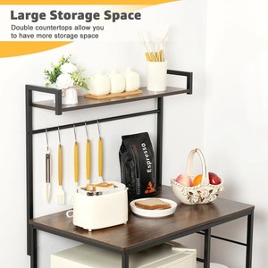 Support de rangement pour réfrigérateur de bar de cuisine à domicile Étagères d'organisation sur pied Étagère pour boulanger Support pour <span class=keywords><strong>four</strong></span> à <span class=keywords><strong>micro</strong></span>-ondes <span class=keywords><strong>Mini</strong></span> étagère pour réfrigérateur - Product Image 4