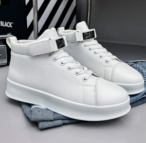 2026 Factory Direct Men's High <b>Top</b> Casual Flat Shoes Lightweight with <b>PVC</b> Insole and Mesh Lining for Students in Autumn - Product Image 4