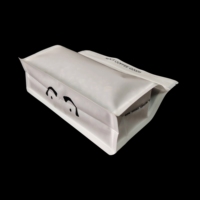 Sachet Doypack personnalisé blanc mat pour grains de café, avec fermeture éclair standard et fond plat, doté d'une valve