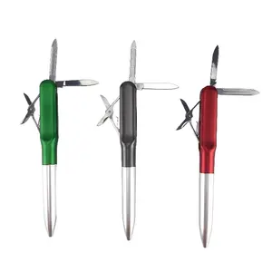 ギフト用のロゴ使用のためのプロモーション多機能スイスアーミーナイフはさみペンノベルティボールペン