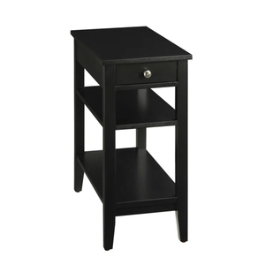 Factory Hot Sell Traditional One Drawer Chairside <b>End</b> <b>Table</b> with Shelves, Modern Wood Side for Living Room Bedroom - Product Image 2
