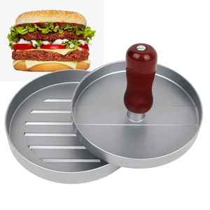 Prensa para Hamburguesas Redonda de Aluminio, Resistente y de Alta Calidad, para Carne de Res, Barbacoa, con Logotipo Personalizado, Herramienta de Cocina para el Hogar, Venta al Por Mayor - Product Image 1